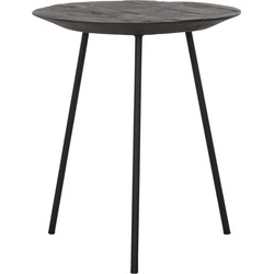 DTP Home Coffee table Jupiter small BLACK,45xØ40 cm, recycled teakwood