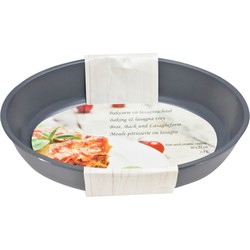 1x Grijze ovenschalen/braadsledes van glas 2,4 liter ovaal 30 x 21 cm - Ovenschalen