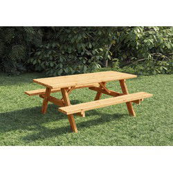 Picknicktafel basis vuren bruin geimpregneerd 180 cm Tuindeco