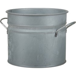 Othmar Decorations Plantenpot - 4 liter - D18 x H16 cm - zink - Plantenpotten