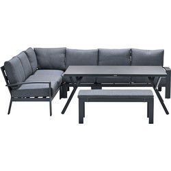 Garden Impressions Camilo lounge dining set 6-delig links - donker grijs