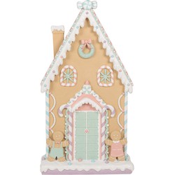 Clayre & Eef Gingerbread house 50x15x93 cm Bruin Keramisch materiaal Peperkoekhuisje