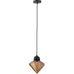 PTMD Hanglamp Anna - 20x20x25 cm - Glas - Bruin