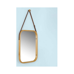 Spiegel - Wandspiegel - Bamboe - Verstelbare riem - 33x41x2 cm