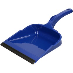Brumag Vuilblik - met lip - kunststof - 35 x 23 cm - blauw - stofblik - Stoffer en blik