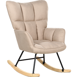 Beliani OULU - Schommelfauteuil-Beige-Polyester