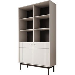 Meubella - Vitrinekast Jules 2 - Beige - 104 cm
