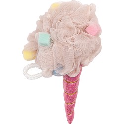 Clayre & Eef Badspons Ijs Ø 10x18 cm Roze Polyester