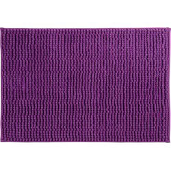 MSV Badkamerkleed/badmat voor op de vloer - paars - 60 x 90 cm - Microvezel - Badmatjes