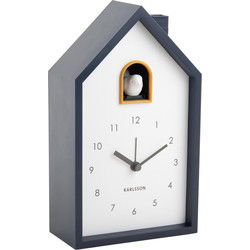 Wekker Modern Cuckoo - Blauw - 12x6x20cm