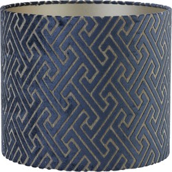 Light&living Kap cilinder 35-35-30 cm MAZE donker blauw-taupe