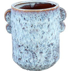 PTMD Shay Bloempot - 18 x 14 x 19 cm - Keramiek - Blauw