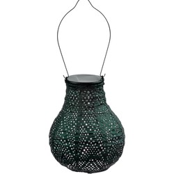 Solar lampion bulb ikat 16 cm groen