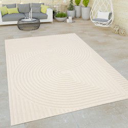 Binnen & Buitenkleed - Vloerkleed Bruliza - Japandi - Creme - 240x340 cm
