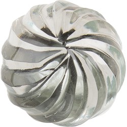 Clayre & Eef Deurknop  Ø 4 cm Transparant Glas Rond Meubelknop