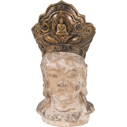 Clayre & Eef Beeld Boeddha 12x9x22 cm Bruin Polyresin Woonaccessoires