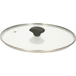 5Five Universele pannendeksel voor D28 cm - glas - stoomgat - Pannendeksels
