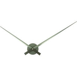 Wandklok Little Big Time Metallic - Groen - 77.5x2.2x77.5cm