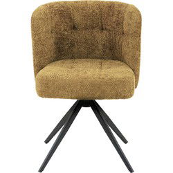 PTMD Eetkamerstoel Odin - 67x67x85 cm - Textiel - Groen