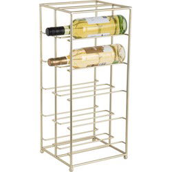 Wijnrek Dual Floor - Goud geschilderd - 25x22.5x57cm