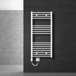 Badkamerradiator Elektrisch 600x1200 mm Wit, gebogen, 1200W