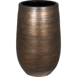 HS Potterie Bruin Koper Vaas-Pot Tokio - 22x40