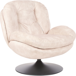 Beliani NOLVIK - Fauteuil-Beige-Fluweel