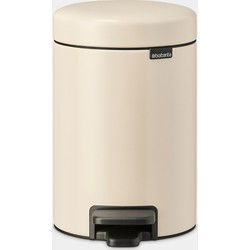 NewIcon Pedaalemmer, 3 liter, kunststof binnenemmer - Soft Beige