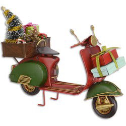 BLIKKEN MODEL VAN EEN SCOOTER IN KERSTSTIJL