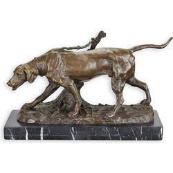 BRONZEN BEELD VAN EEN JACHTHOND