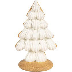 Clayre & Eef Kerstdecoratie Kerstbomen Beige Polyresin