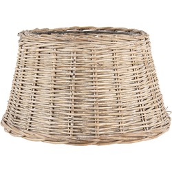 Clayre & Eef Lampenkap  Ø 38x22 cm Bruin Rotan Rond Stoffen Lampenkap