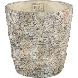 PTMD Joye cement grijs pot rond maat in cm: 30 x 30 x 30 - creme