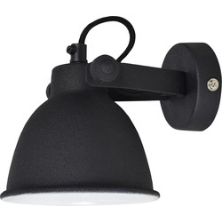 Wandlamp Industrial Ø12cm vintage black