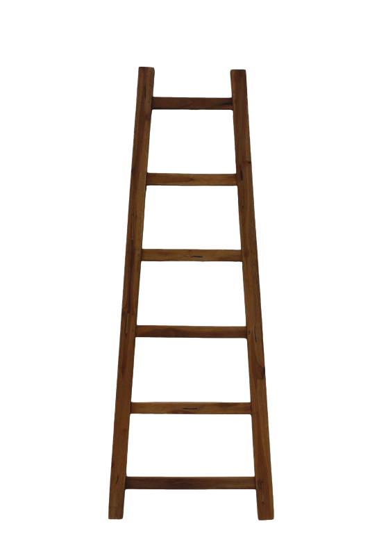 Decoratieve ladder Tangga - 150 cm - antiek - teak - 