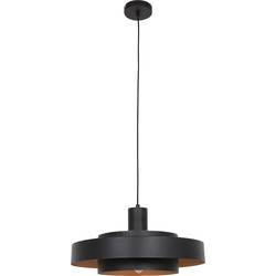 Anne Lighting - hanglamp - Flinter - zwart - metaal - Ø 50cm - E27 - 3329ZW