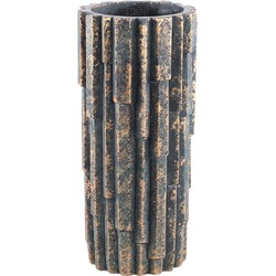 PTMD Kess Bloempot - 20 x 20 x 45 cm - Cement - Zwart