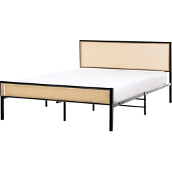 Beliani AVANTON - Tweepersoonsbed-Zwart-IJzer