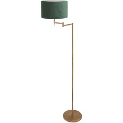 Mexlite - vloerlamp - Bella - brons - metaal velours stof - Ø 45cm - E27 - 3872BR