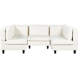 Beliani UNSTAD - Modulaire Sofa-Wit-Polyester