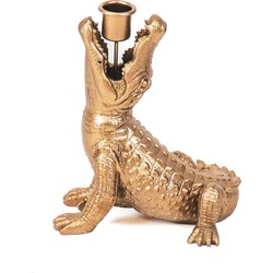Housevitamin Crocodile Candle holder - Gold - 15x18x12cm