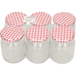 Weckpotten/inmaak potten - 6x - glas - 540 ml - schroefdeksel - Weckpotten