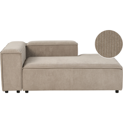 ARDAL - Chaise longue - Taupe - Linkszijdig - Corduroy