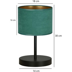 Fredensborg tafellamp groen 1x E27