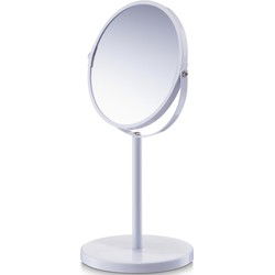 Witte make-up spiegel rond vergrotend 17 x 35 cm - Make-up spiegeltjes