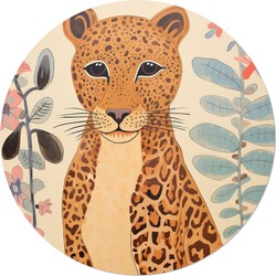 Muurcirkel Vintage Cheetah