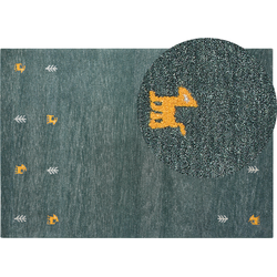 CALTI - Modern vloerkleed - Donkergroen - 160 x 230 cm - Wol