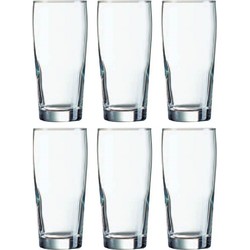 Arcoroc Bierglazen - 12x stuks - fluitjes - glas - 400 ml - Glazen voor bier - Bierglazen