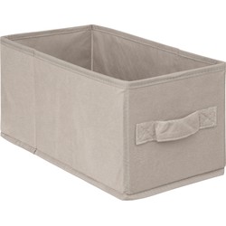 5Five Opbergmand/kastmand - vakkenkast - 7 liter - beige - 15 x 31 x 15 cm - Opbergmanden