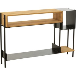 J-line - Console Tina Hout/ijzer Zwart/naturel - 120x30x80cm